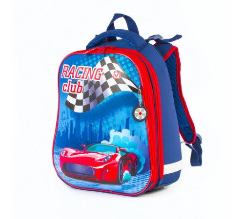 Ранец BRAUBERG PREMIUM, 2 отделения, с брелоком, дополнительный объем, для мальчиков, 