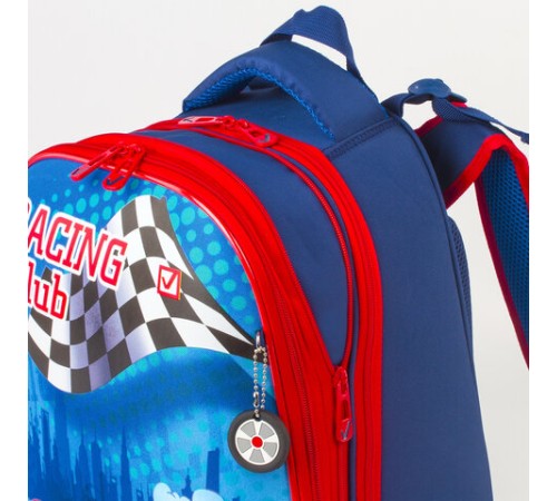 Ранец BRAUBERG PREMIUM, 2 отделения, с брелоком, дополнительный объем, для мальчиков, 