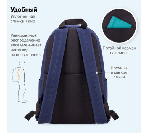 Рюкзак BRAUBERG POSITIVE универсальный, карман-антивор, 