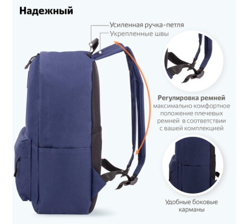 Рюкзак BRAUBERG POSITIVE универсальный, карман-антивор, 