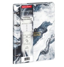 Тетрадь на кольцах А5, 175х215 мм, 120 л., под кожу, BRAUBERG VISTA, 