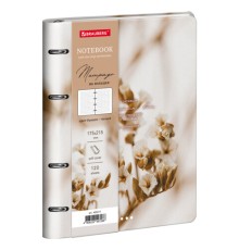 Тетрадь на кольцах А5, 175х215 мм, 120 л., под кожу, BRAUBERG VISTA, 