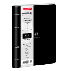Тетрадь на кольцах А5, 175х215 мм, 120 л., под кожу, BRAUBERG VISTA, 