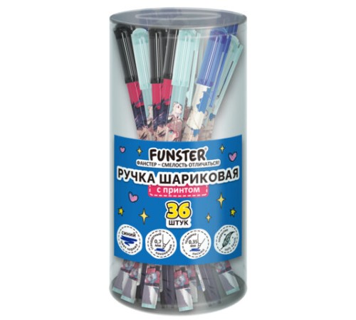 Ручка шариковая с принтом FUNSTER STICK 