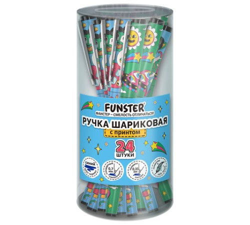 Ручка шариковая с грипом FUNSTER GRIP 