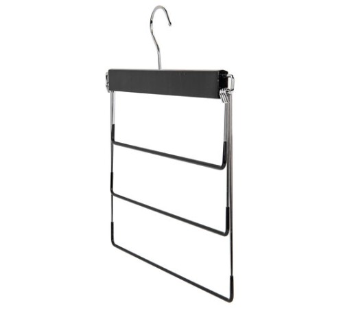 Вешалка-плечики качели 3 секции, металлическая, для юбок и брюк, ПВХ-покрытие, BRABIX, 607473
