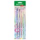 Кисти c силиконовой вставкой НАБОР 4 шт. (синтетика круглые №3, 10; плоские №10, 15), блистер, BRAUBERG KIDS, 201097