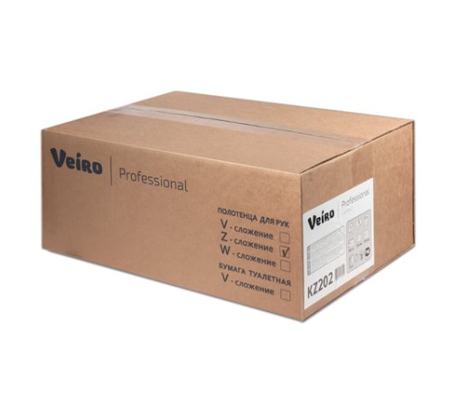 Полотенца бумажные 200 шт., VEIRO (Система H2) COMFORT, 2-слойные, белые, КОМПЛЕКТ 21 пачка, 22,5х21,3, Z-сложение, KZ202