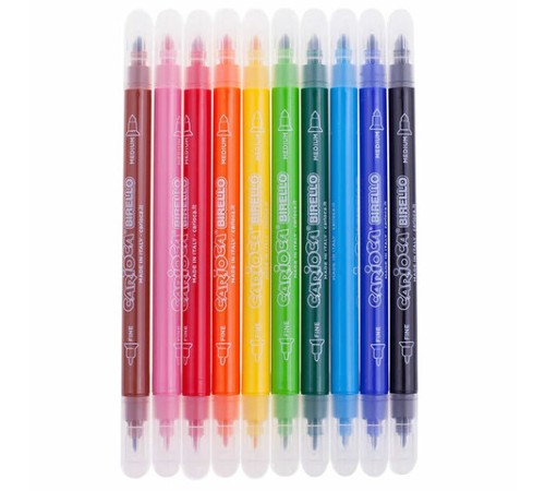 Фломастеры двухсторонние CARIOCA (Италия) 