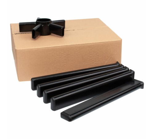 Пятилучие для кресла, металлическое, нагрузка до 120 кг, диаметр 650 мм, сборное, черное, 1734023