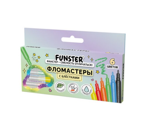 Фломастеры с блестками FUNSTER (ФАНСТЕР) 