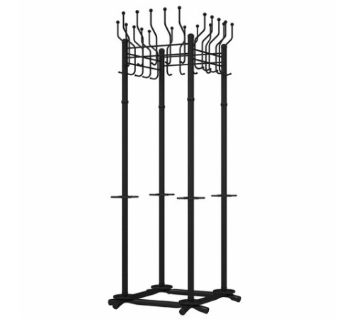Вешалка напольная на 20 крючков с держателем для зонтов 