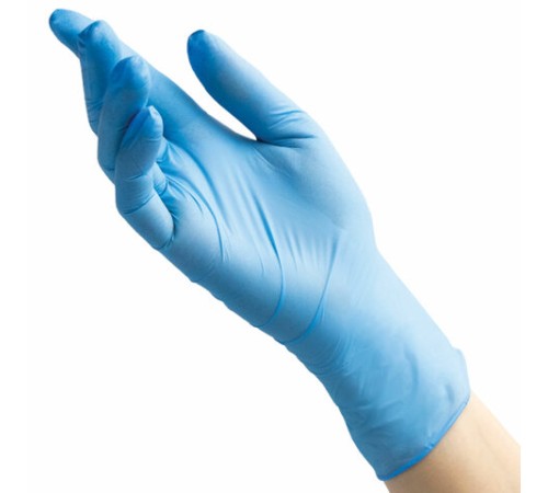 Перчатки нитриловые смотровые 100 пар (200 штук), размер 7-8, M (средний), BENOVY Nitrile Chlorinated