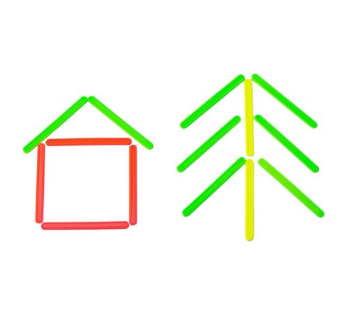 Счетные палочки неоновые 50 штук в пластиковом пенале, ассорти, ЮНЛАНДИЯ, 106284