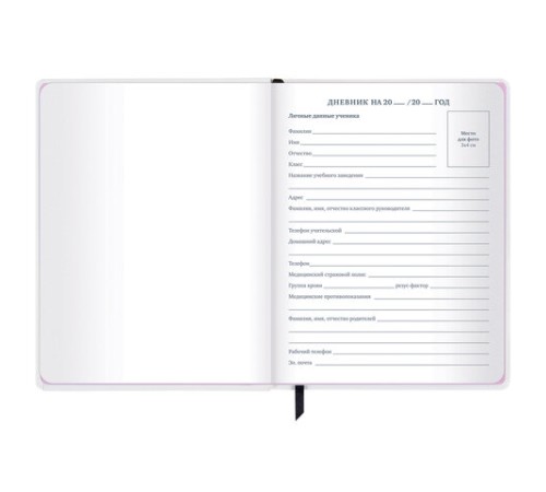 Дневник 1-11 класс 48 л., кожзам (твердая), печать, глиттер, ЮНЛАНДИЯ, 