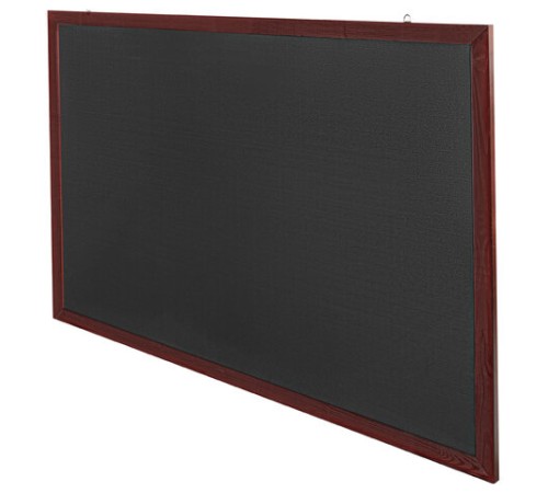 Доска для мела магнитная 60х90 см, черная, деревянная окрашенная рамка, Россия, BRAUBERG, 236891