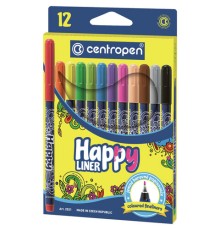 Ручки капиллярные (линеры) 12 ЦВЕТОВ CENTROPEN 