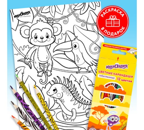 Карандаши цветные ЮНЛАНДИЯ 