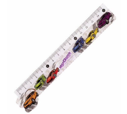 Линейка пластиковая 15 см ЮНЛАНДИЯ 