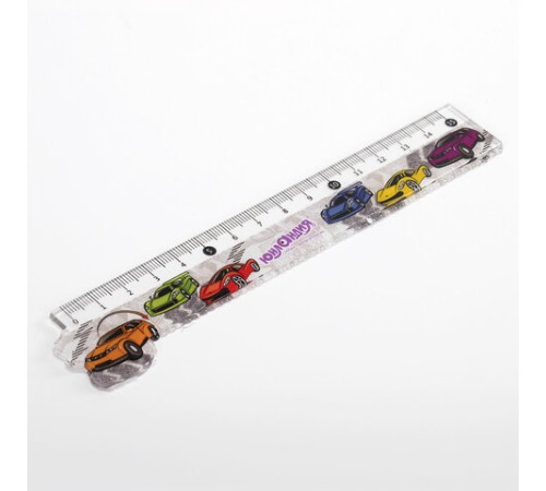 Линейка пластиковая 15 см ЮНЛАНДИЯ 