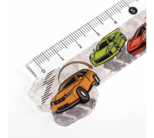 Линейка пластиковая 15 см ЮНЛАНДИЯ 