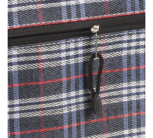 Папка-конверт на молнии А4 (335х243 мм), ткань в клетку, BRAUBERG 