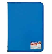 Папка на молнии пластиковая BRAUBERG 