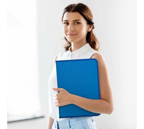 Папка на молнии пластиковая BRAUBERG 