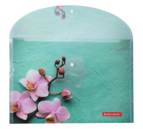 Папка-конверт с кнопкой BRAUBERG 