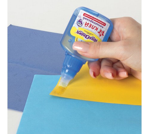 Клей канцелярский ЮНЛАНДИЯ, 50 мл, с силиконовой кисточкой, 228409