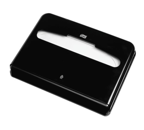 Диспенсер для покрытий на унитаз TORK (Система V1), покрытия 1/2 сложения, черный, 344088