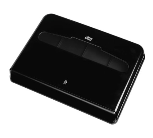 Диспенсер для покрытий на унитаз TORK (Система V1), покрытия 1/2 сложения, черный, 344088