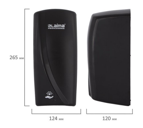 Дозатор для жидкого мыла LAIMA PROFESSIONAL ORIGINAL, НАЛИВНОЙ, СЕНСОРНЫЙ, 1 л, черный, ABS-пластик, 605779