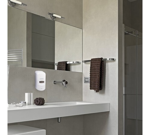 Дозатор для мыла-пены LAIMA PROFESSIONAL CLASSIC, НАЛИВНОЙ, 0,6 л, белый, ABS-пластик, 606680