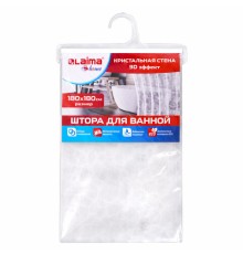 Штора для ванной комнаты CRYSTAL WALL с 3D-эффектом водонепроницаемая, 180х180 см, LAIMA HOME, 608451