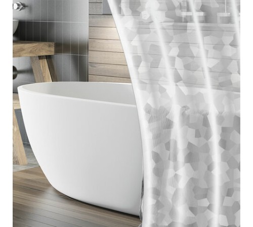 Штора для ванной комнаты CRYSTAL WALL с 3D-эффектом водонепроницаемая, 180х180 см, LAIMA HOME, 608451
