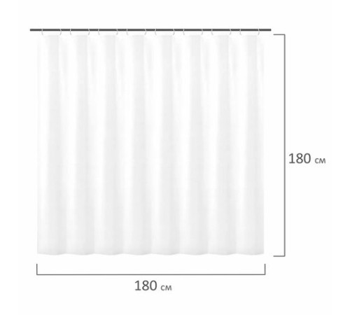 Штора для ванной комнаты CRYSTAL WALL с 3D-эффектом водонепроницаемая, 180х180 см, LAIMA HOME, 608451