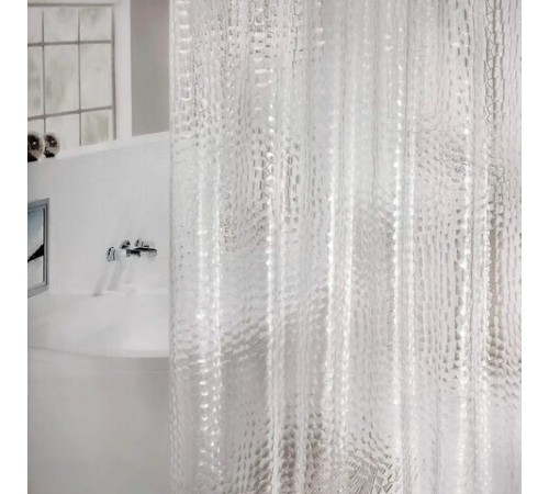 Штора для ванной комнаты CRYSTAL WALL с 3D-эффектом водонепроницаемая, 180х180 см, LAIMA HOME, 608451