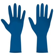 Перчатки латексные смотровые 25 пар (50 штук), размер 7-8, M (средний), синие, SAFE&CARE High Risk DL/TL210