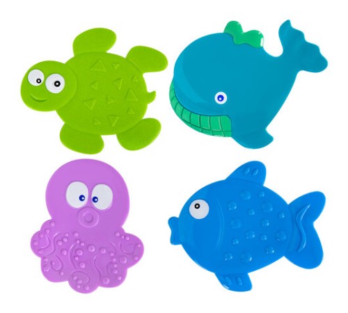 Мини-коврик для ванной набор 4 штуки, АССОРТИ, BRAUBERG KIDS, блистер, 665185