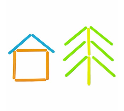 Счетные палочки ПИФАГОР, 50 штук, ассорти, в пластиковом пенале, 104753