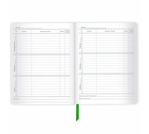 Дневник 1-11 класс 48 л., кожзам (твердая с поролоном), флуоресцентный, BRAUBERG, 