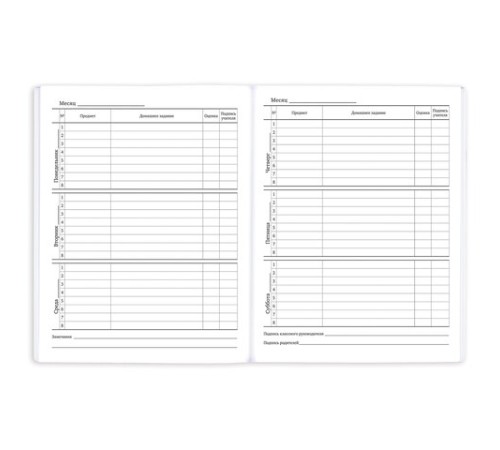 Дневник 1-11 класс 40 л., на скобе, ПИФАГОР, обложка картон, 