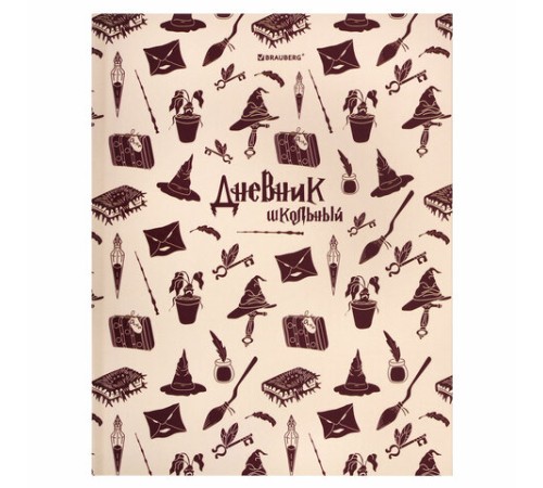Дневник 5-11 класс 48 л., твердый, BRAUBERG, выборочный лак, с подсказом, 