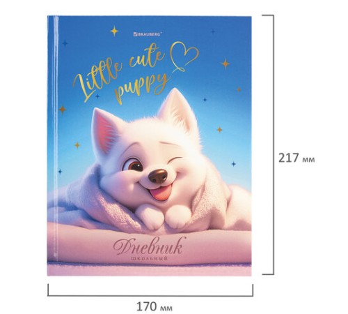 Дневник 1-4 класс 48 л., твердый, BRAUBERG, глянцевая ламинация, с подсказом, 