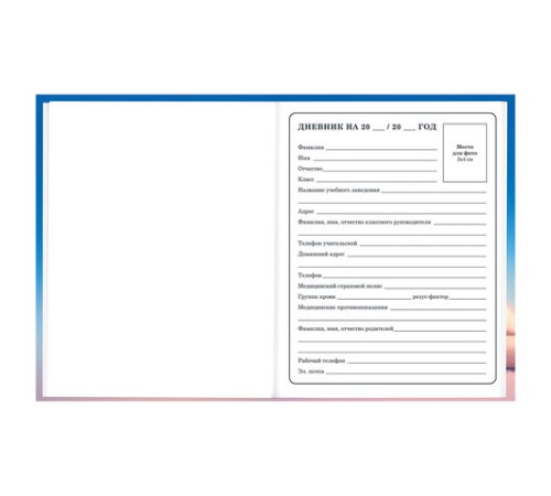 Дневник 1-4 класс 48 л., твердый, BRAUBERG, глянцевая ламинация, с подсказом, 