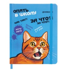 Дневник 1-11 класс 48 л., кожзам (твердая), печать, резинка, конверт, BRAUBERG, 