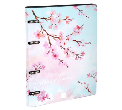 Тетрадь на кольцах А5 (180х220 мм), 80 листов, под кожу, клетка, BRAUBERG VISTA, Inspiration, 112124