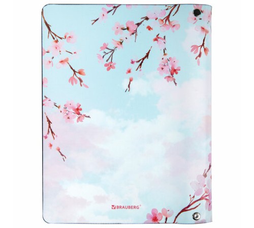 Тетрадь на кольцах А5 (180х220 мм), 80 листов, под кожу, клетка, BRAUBERG VISTA, Inspiration, 112124