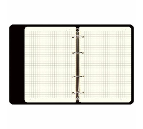 Тетрадь на кольцах А5 (180х220 мм), 80 листов, под кожу, клетка, BRAUBERG VISTA, 